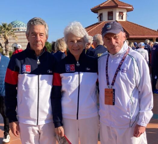 Pierre & Sylvie Galfard & Hugh Harrington representing their countries at The World Masters Tour In Turkey. March 2024